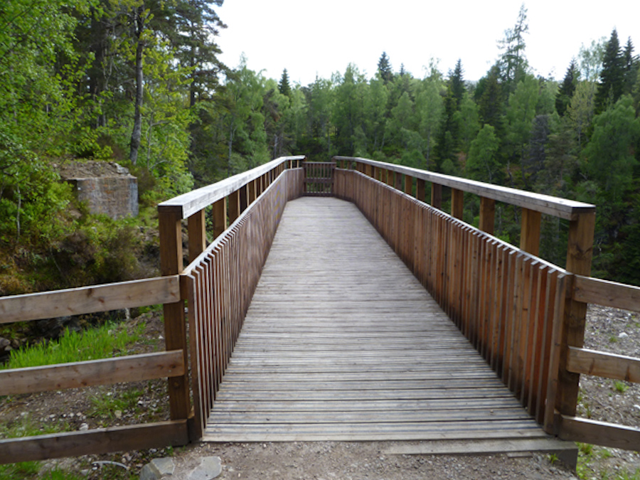 Plodda Falls, Footbridge